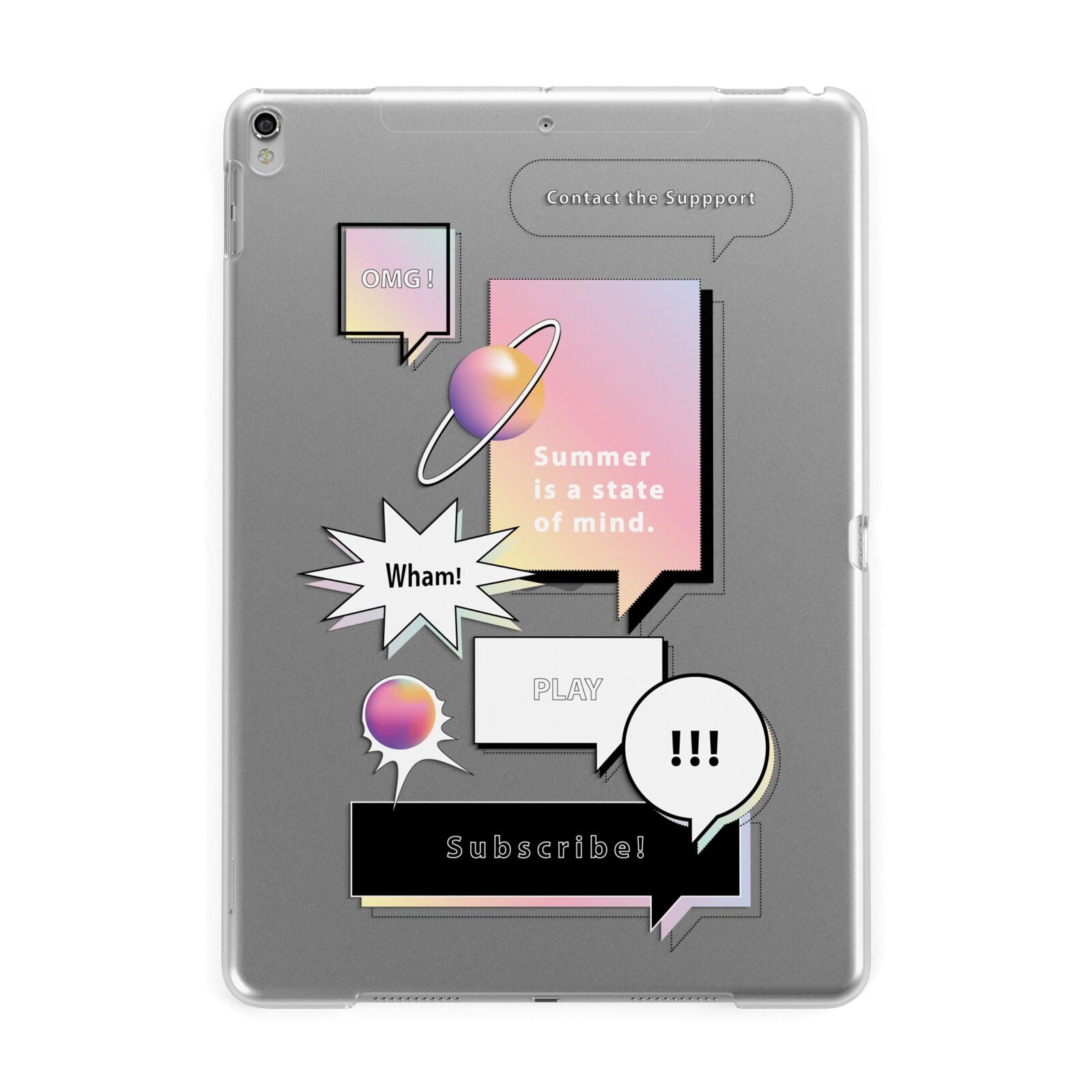 Summer Is A State Of Mind Apple iPad Silver Case