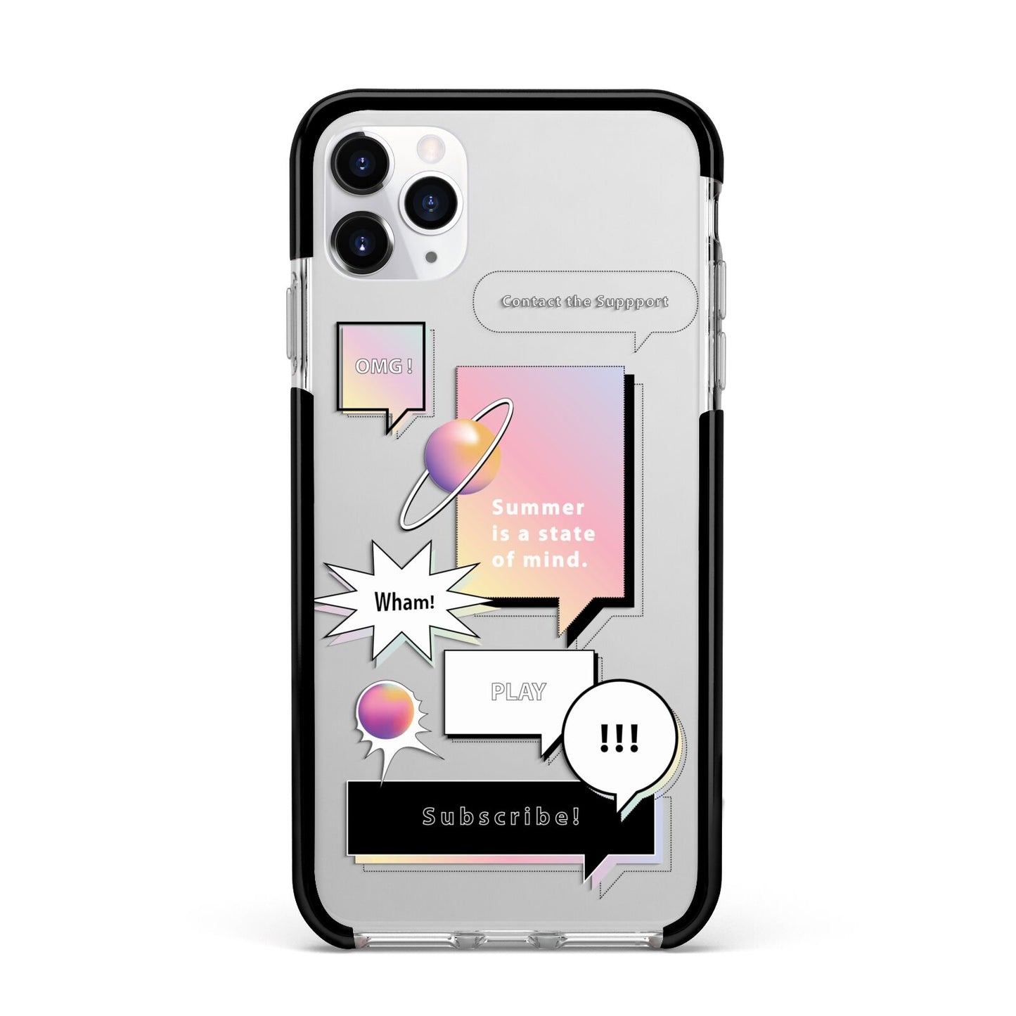 Summer Is A State Of Mind Apple iPhone 11 Pro Max in Silver with Black Impact Case