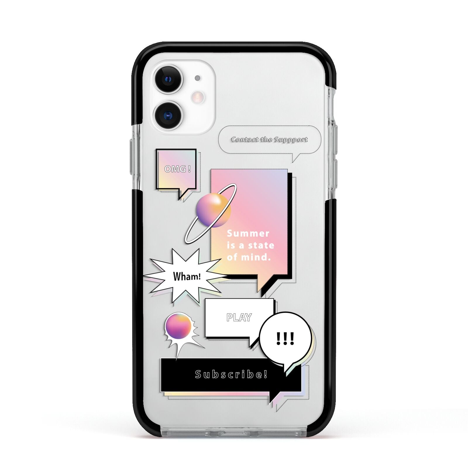 Summer Is A State Of Mind Apple iPhone 11 in White with Black Impact Case