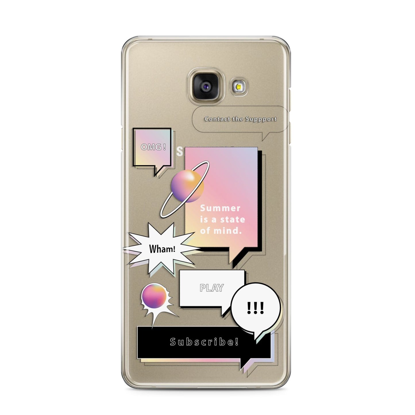 Summer Is A State Of Mind Samsung Galaxy A3 2016 Case on gold phone