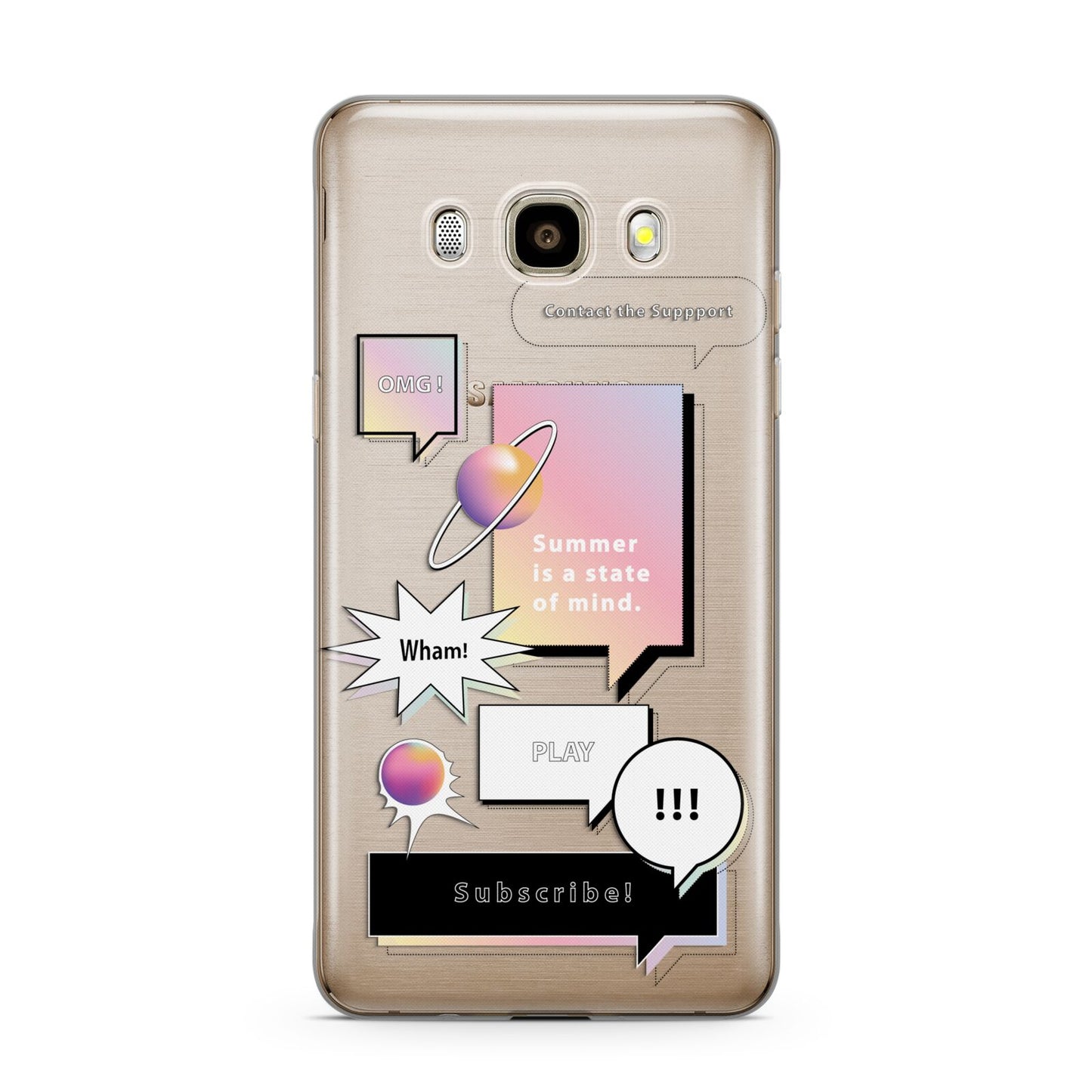 Summer Is A State Of Mind Samsung Galaxy J7 2016 Case on gold phone