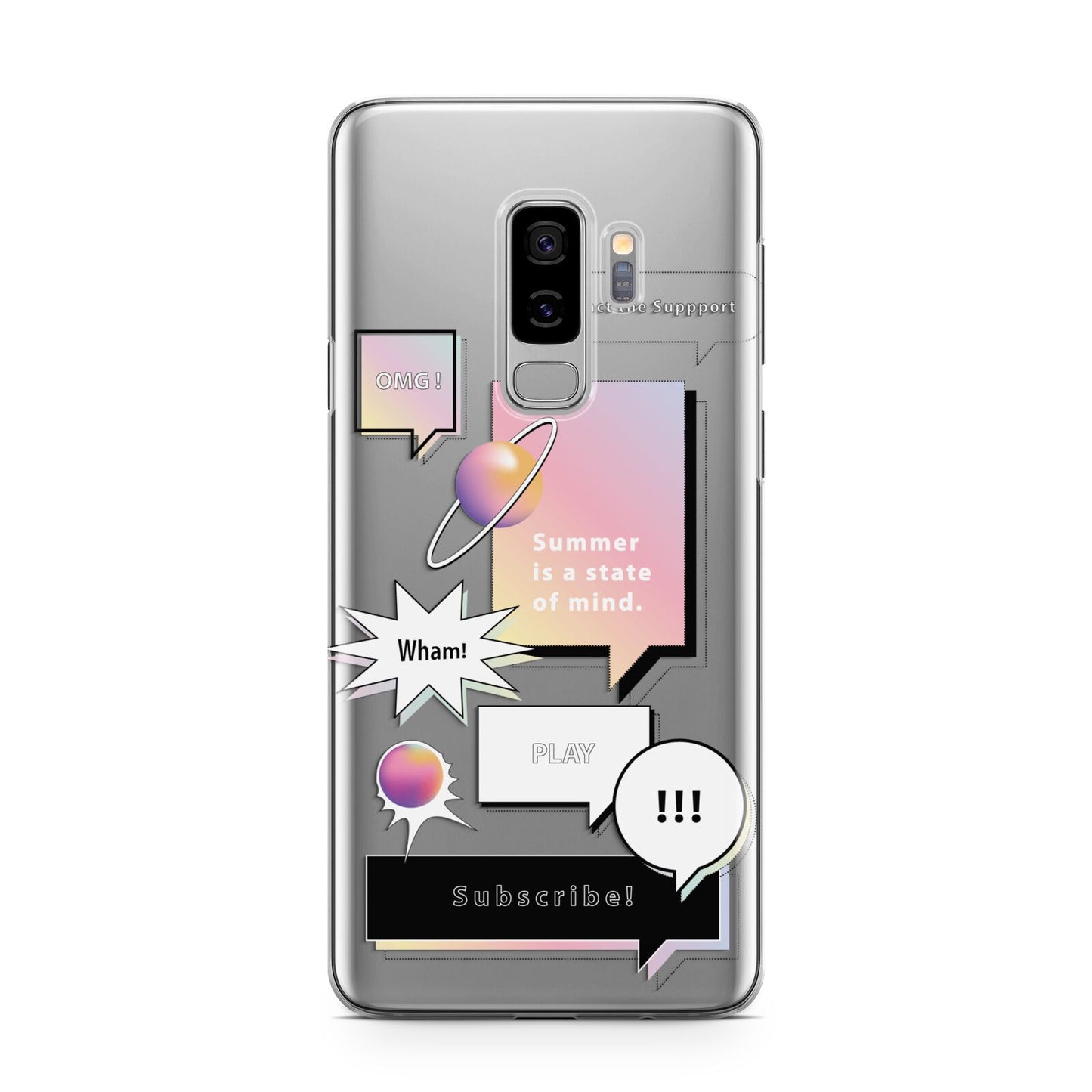 Summer Is A State Of Mind Samsung Galaxy S9 Plus Case on Silver phone