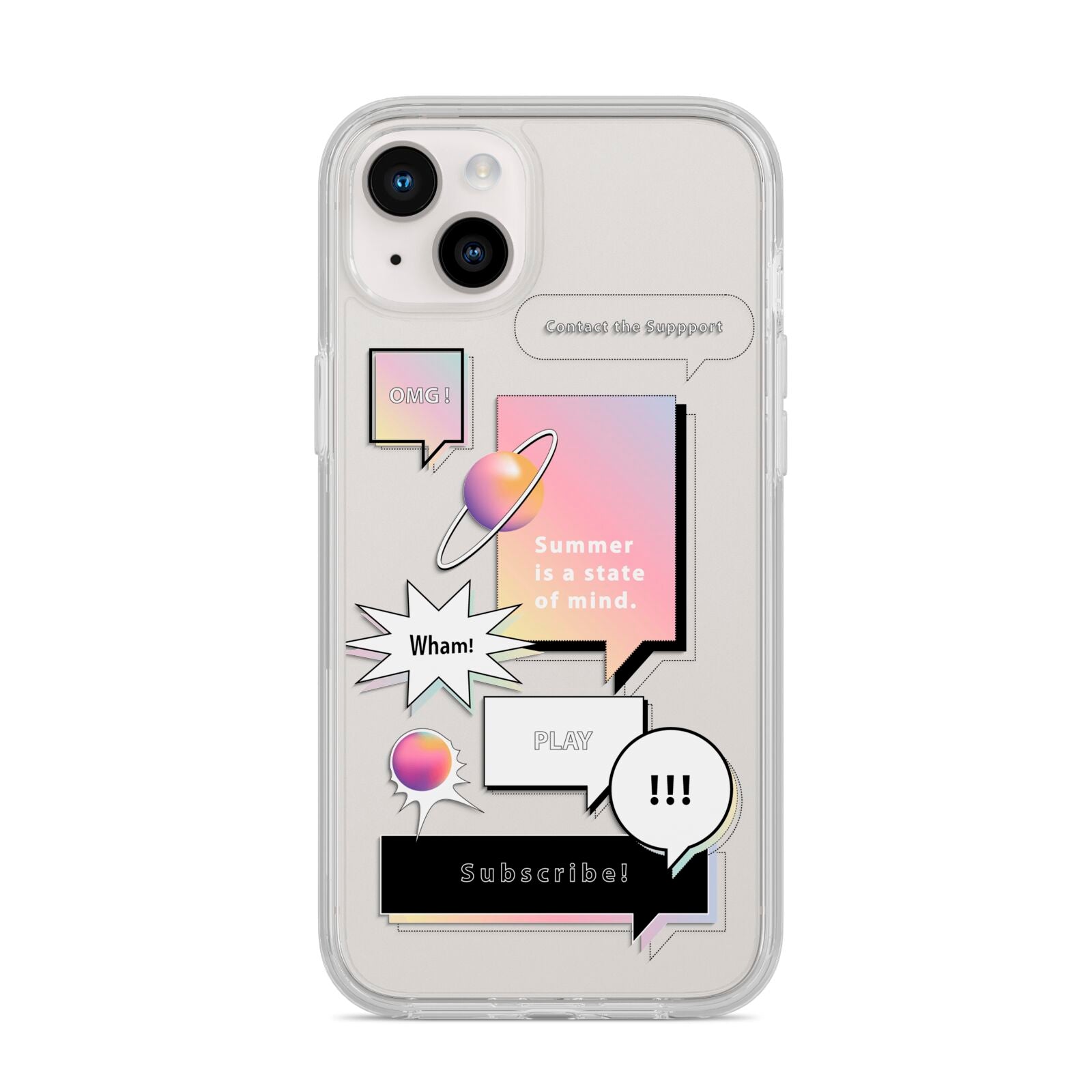 Summer Is A State Of Mind iPhone 14 Plus Clear Tough Case Starlight
