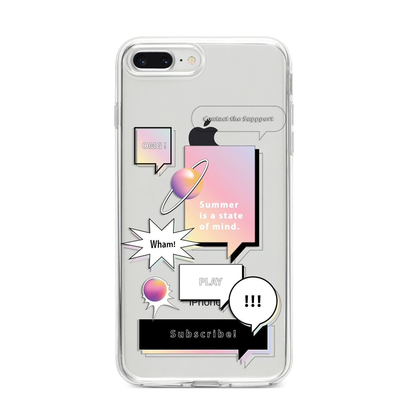 Summer Is A State Of Mind iPhone 8 Plus Bumper Case on Silver iPhone