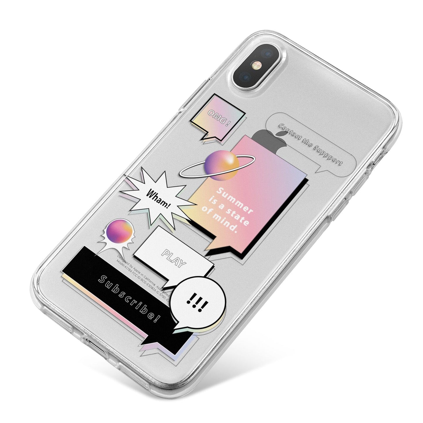Summer Is A State Of Mind iPhone X Bumper Case on Silver iPhone