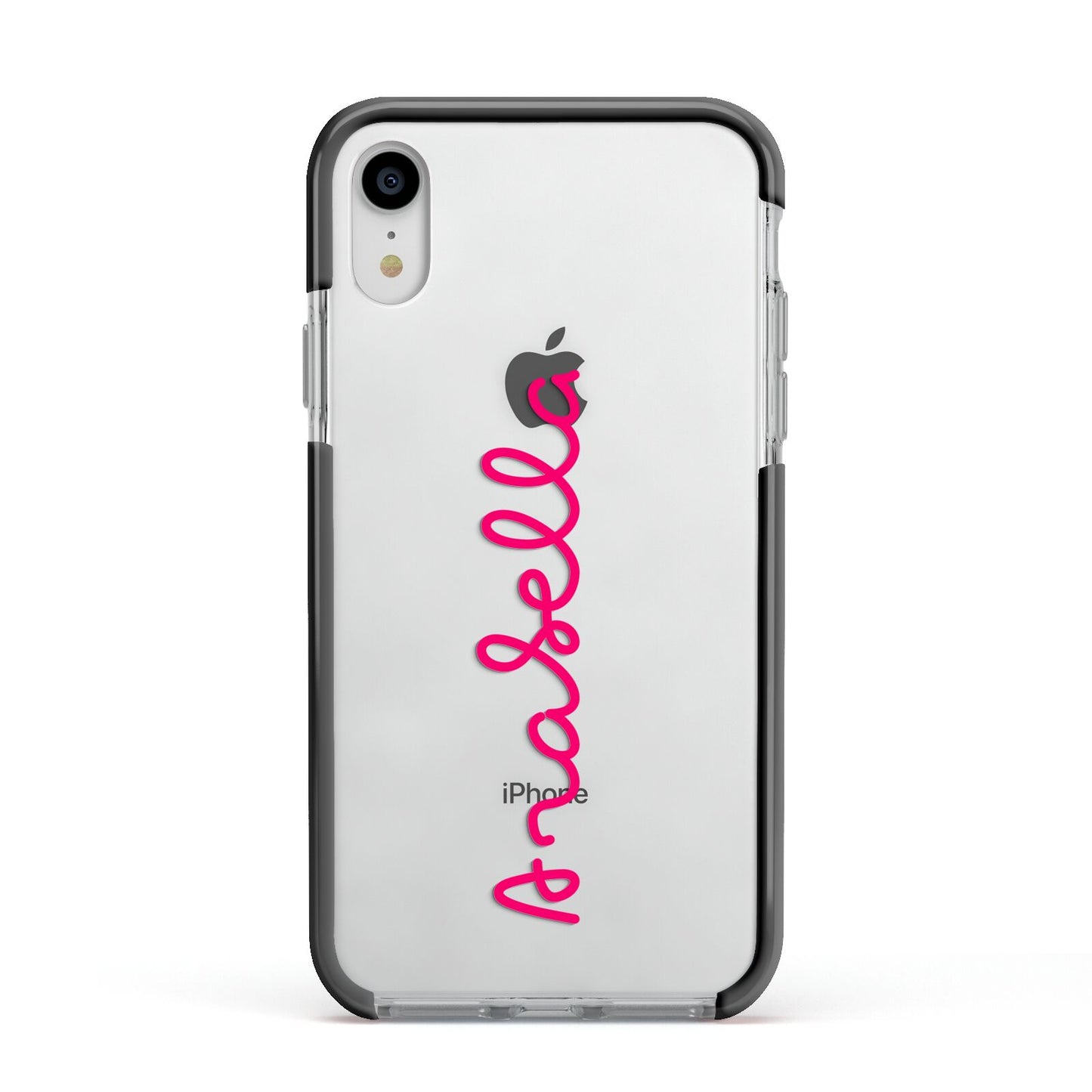 Summer Love Apple iPhone XR Impact Case Black Edge on Silver Phone