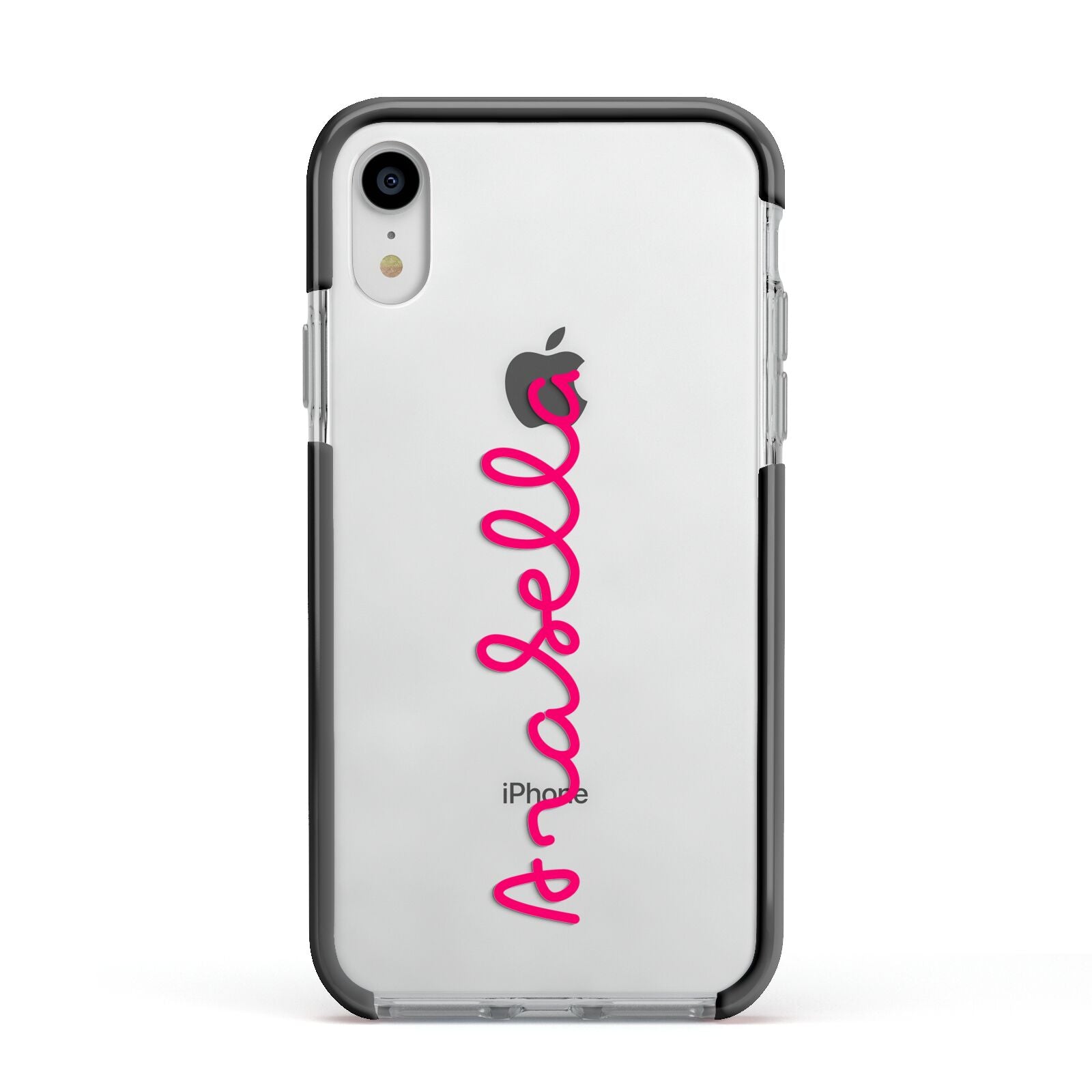 Summer Love Apple iPhone XR Impact Case Black Edge on Silver Phone