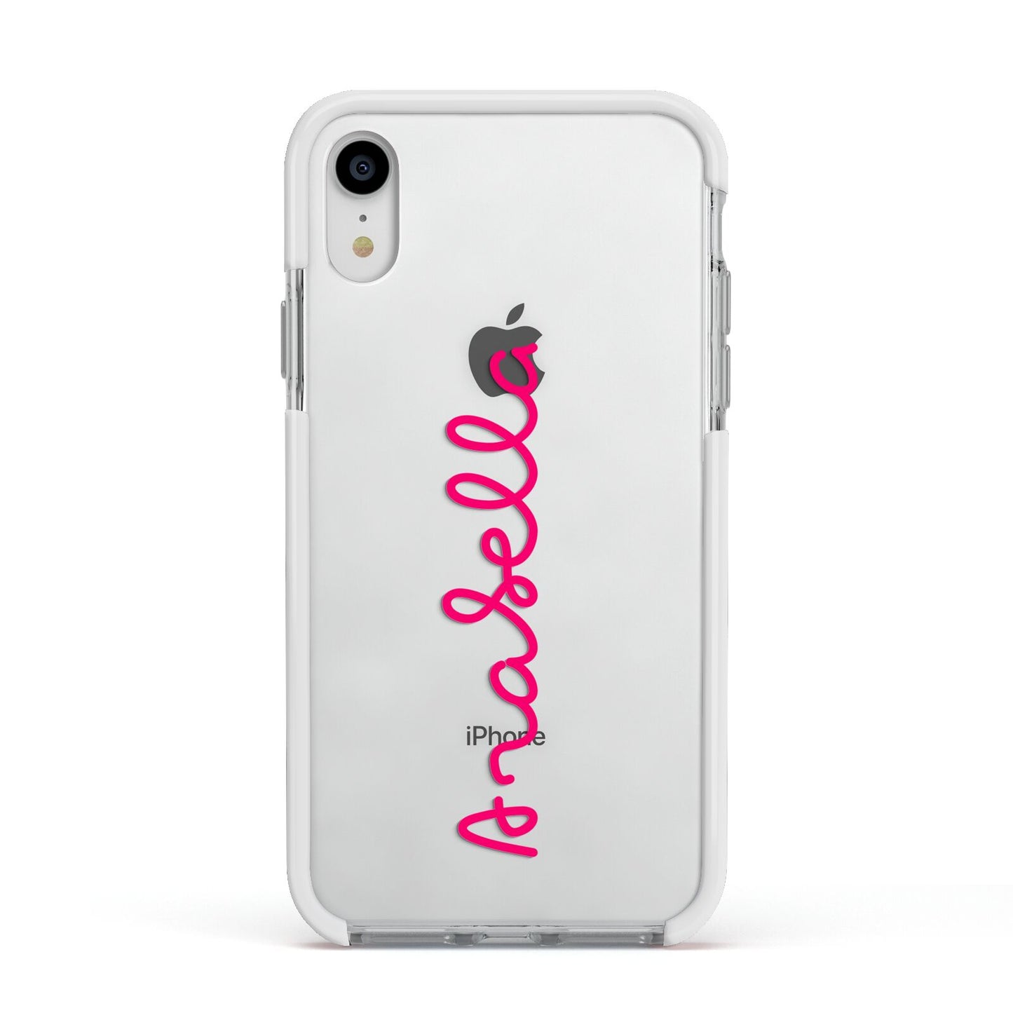 Summer Love Apple iPhone XR Impact Case White Edge on Silver Phone