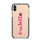 Summer Love Apple iPhone Xs Impact Case Black Edge on Gold Phone