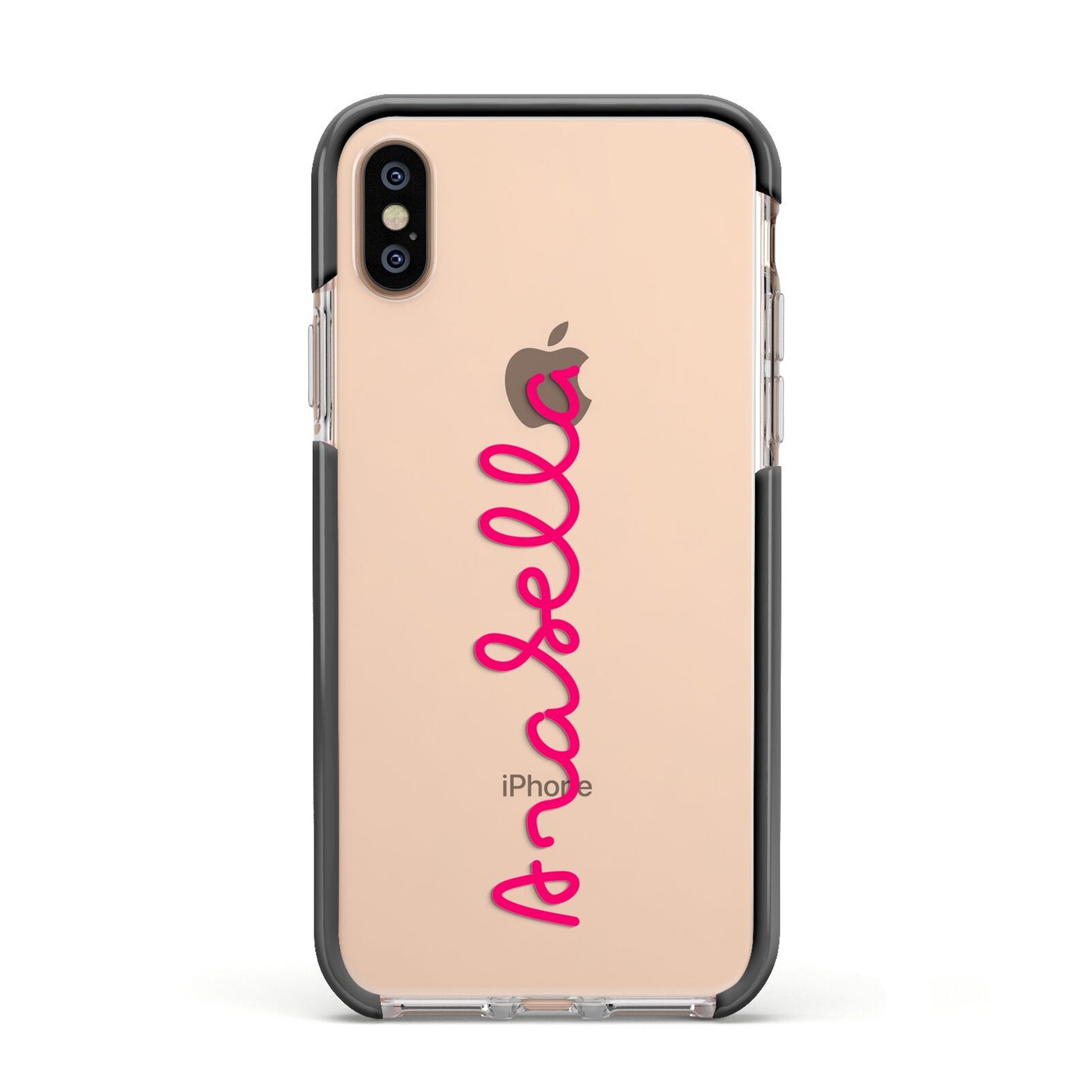 Summer Love Apple iPhone Xs Impact Case Black Edge on Gold Phone