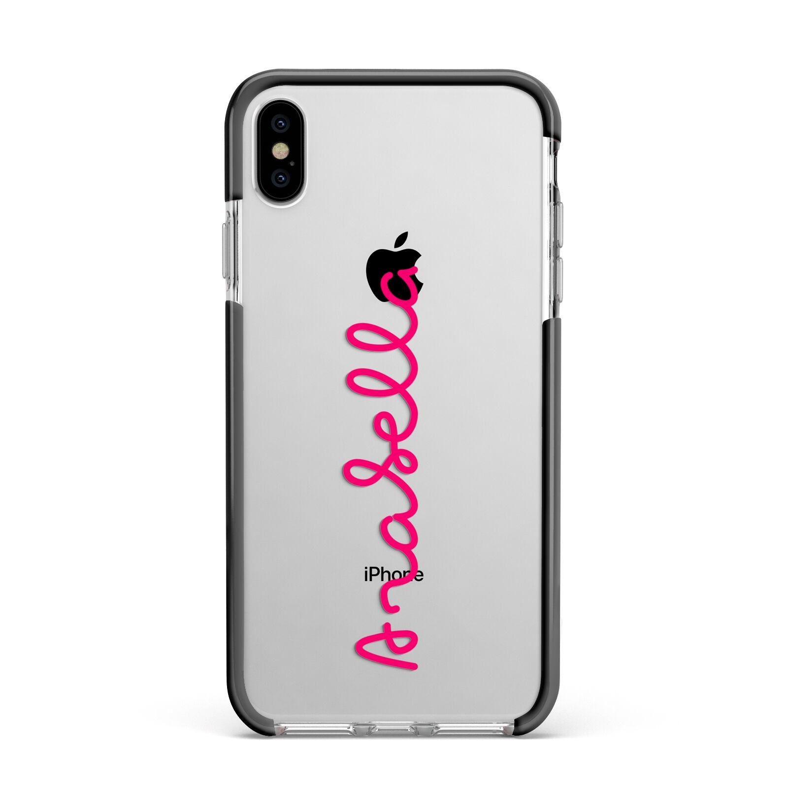 Summer Love Apple iPhone Xs Max Impact Case Black Edge on Silver Phone