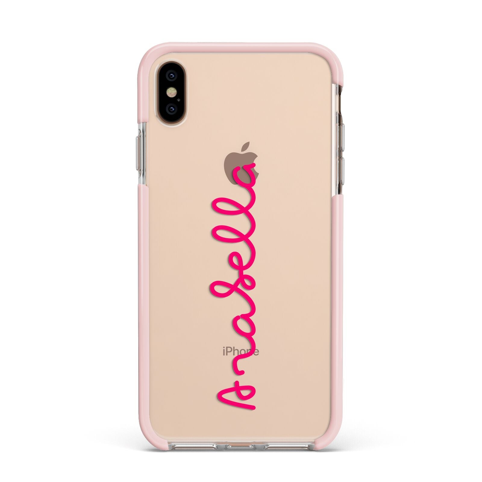Summer Love Apple iPhone Xs Max Impact Case Pink Edge on Gold Phone