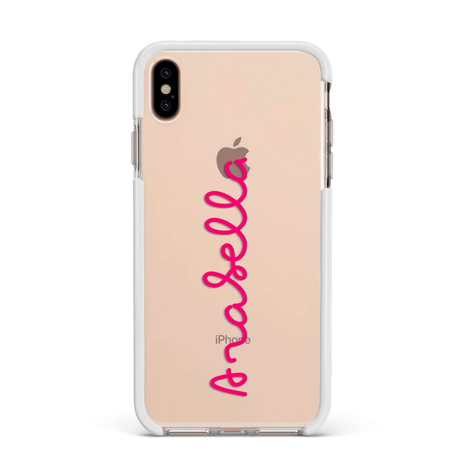 Summer Love Apple iPhone Xs Max Impact Case White Edge on Gold Phone