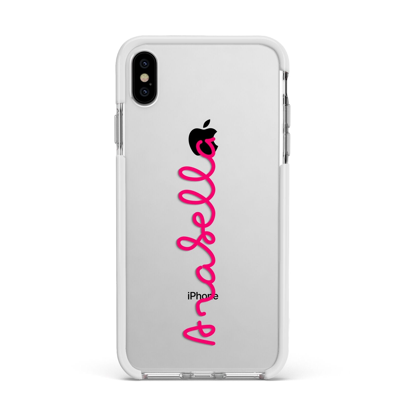 Summer Love Apple iPhone Xs Max Impact Case White Edge on Silver Phone