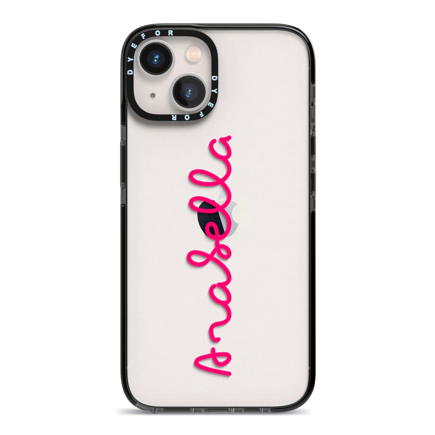 Summer Love iPhone 13 Black Impact Case on Silver phone