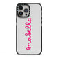 Summer Love iPhone 13 Pro Max Black Impact Case on Silver phone