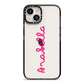 Summer Love iPhone 14 Black Impact Case on Silver phone