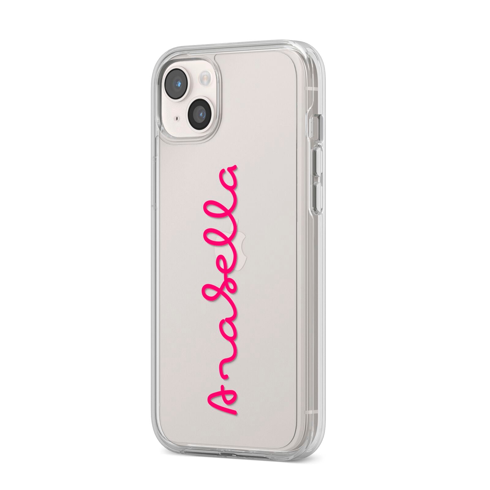 Summer Love iPhone 14 Plus Clear Tough Case Starlight Angled Image