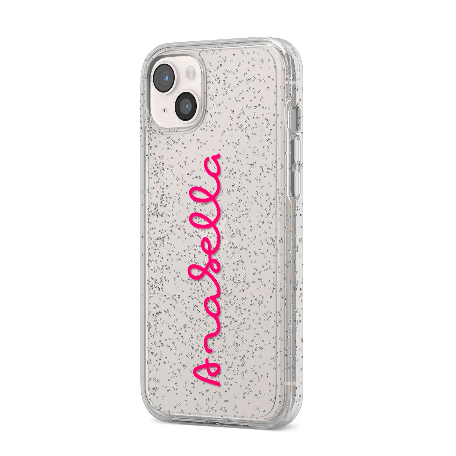 Summer Love iPhone 14 Plus Glitter Tough Case Starlight Angled Image