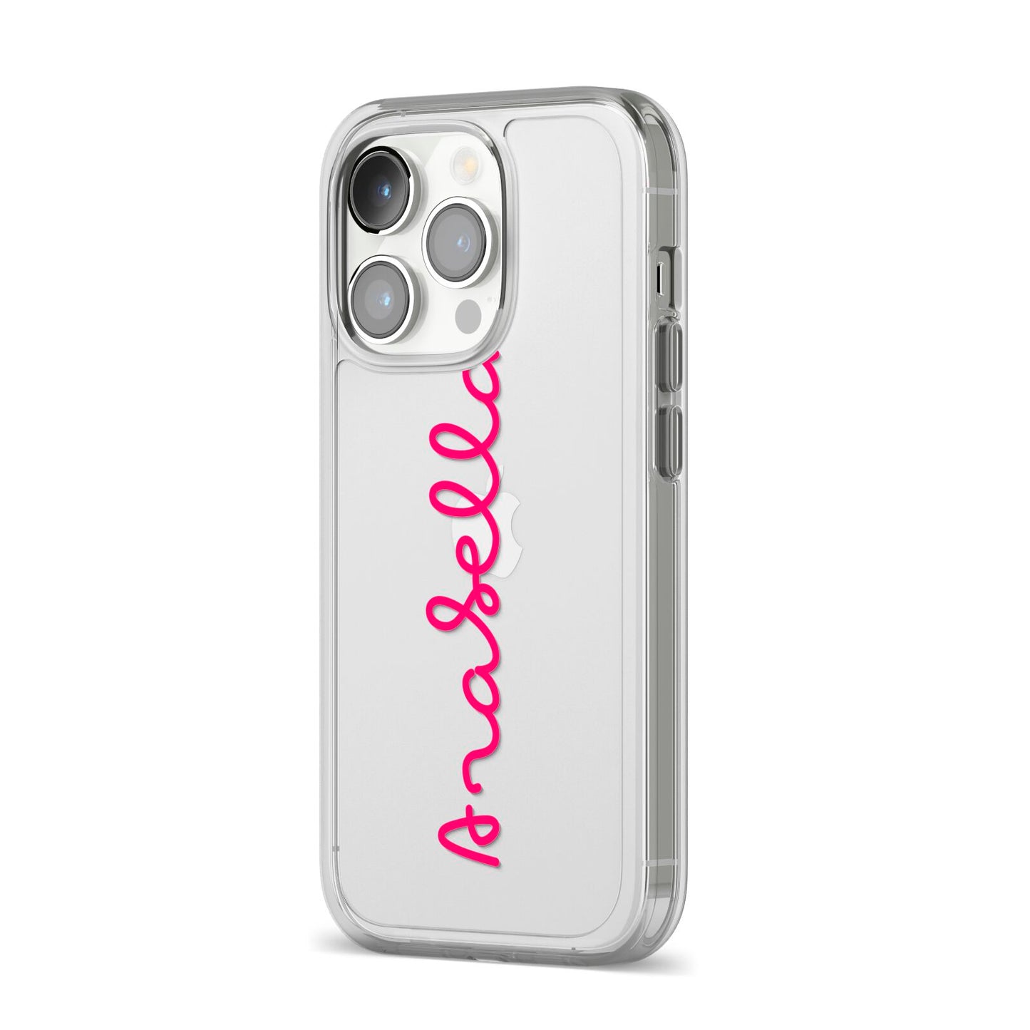 Summer Love iPhone 14 Pro Clear Tough Case Silver Angled Image