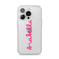 Summer Love iPhone 14 Pro Clear Tough Case Silver