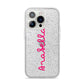 Summer Love iPhone 14 Pro Glitter Tough Case Silver