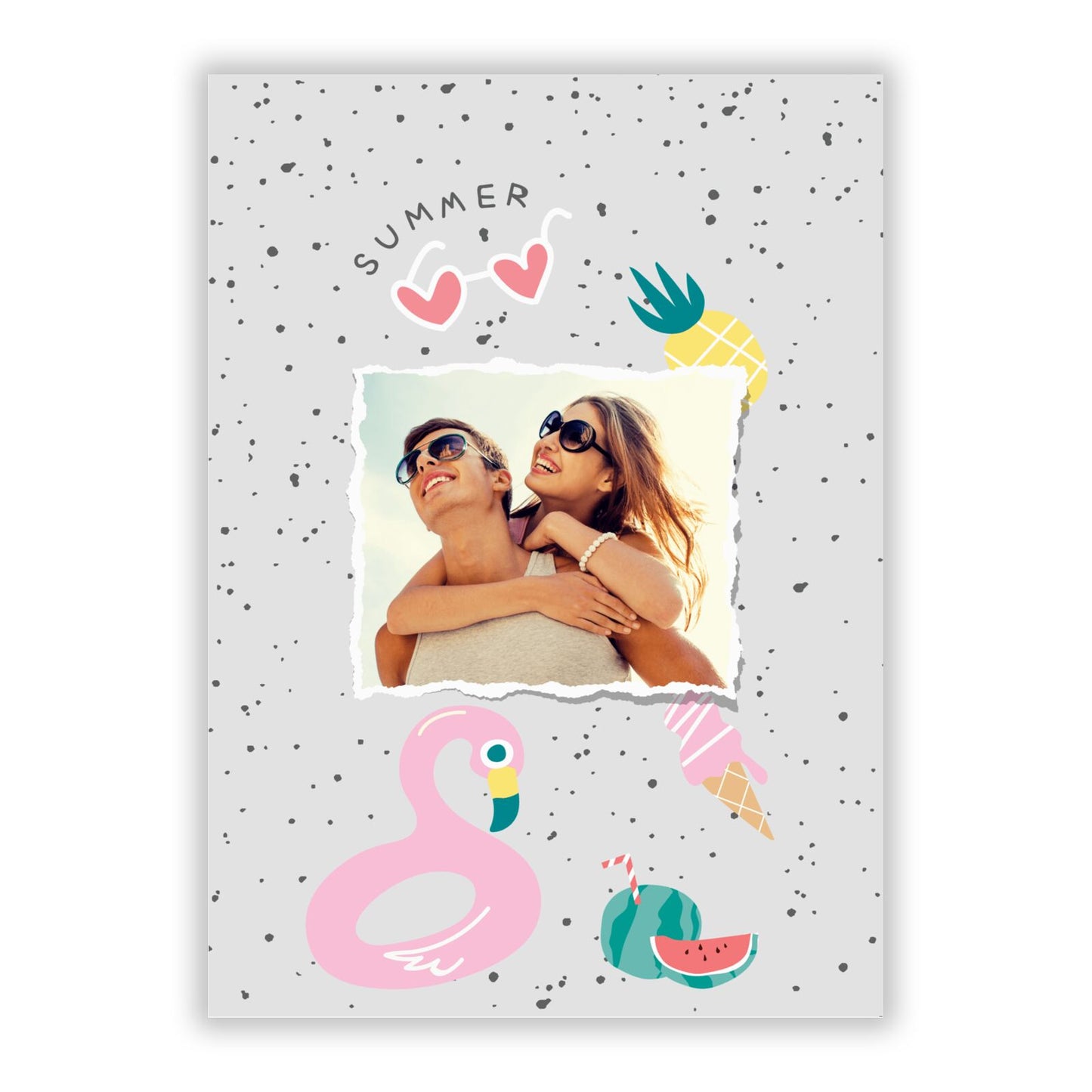 Summer Photo Personalised A5 Flat Greetings Card