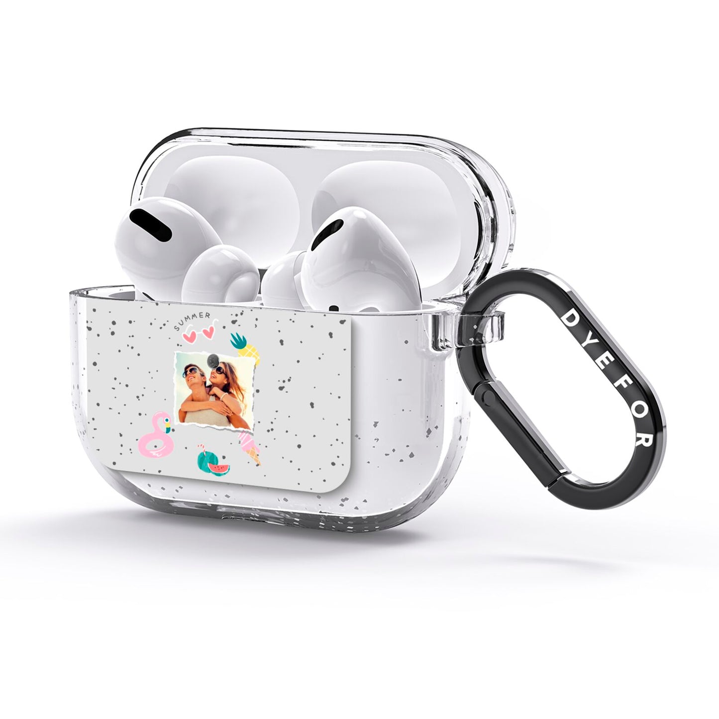 Summer Photo Personalised AirPods Glitter Case 3rd Gen Side Image