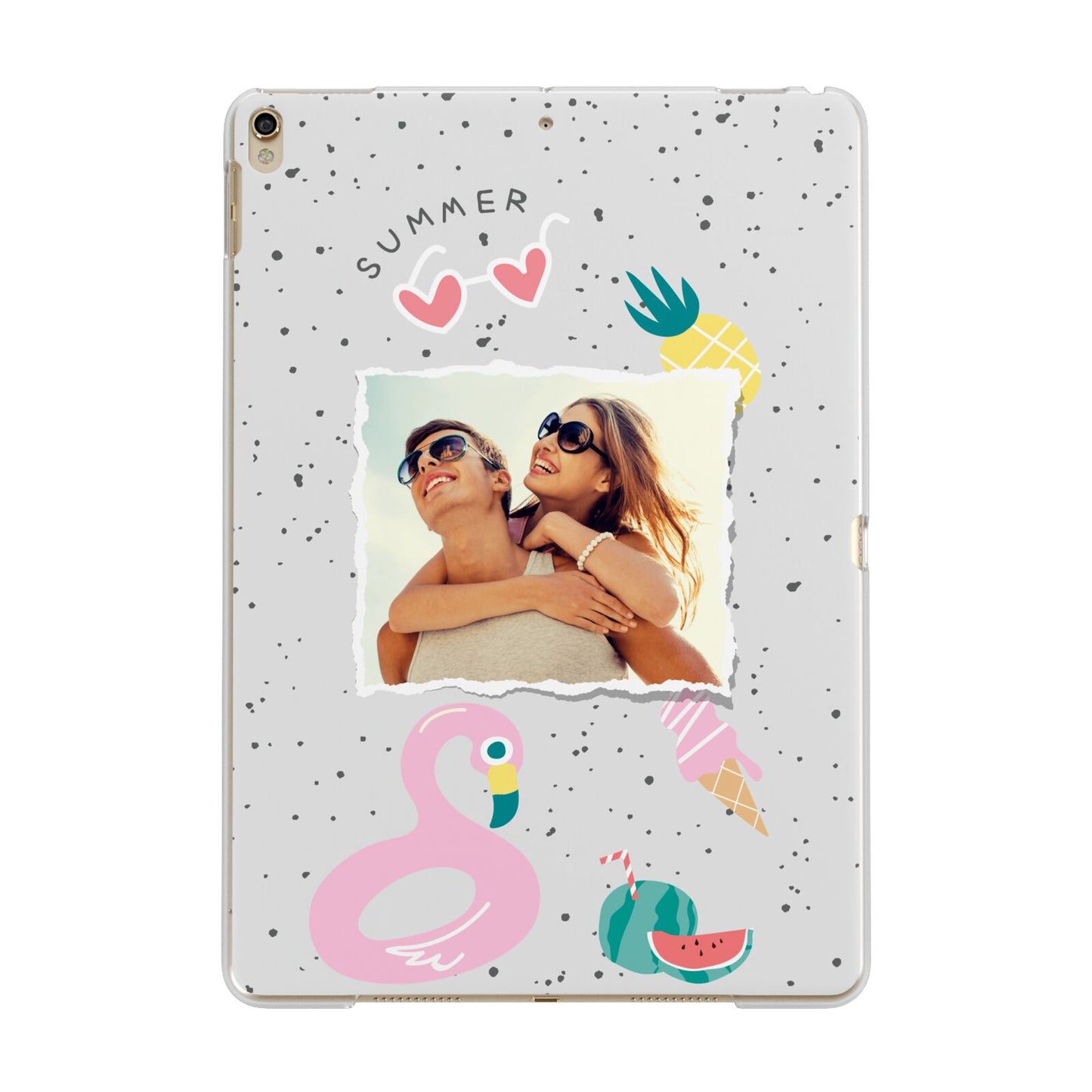 Summer Photo Personalised Apple iPad Gold Case