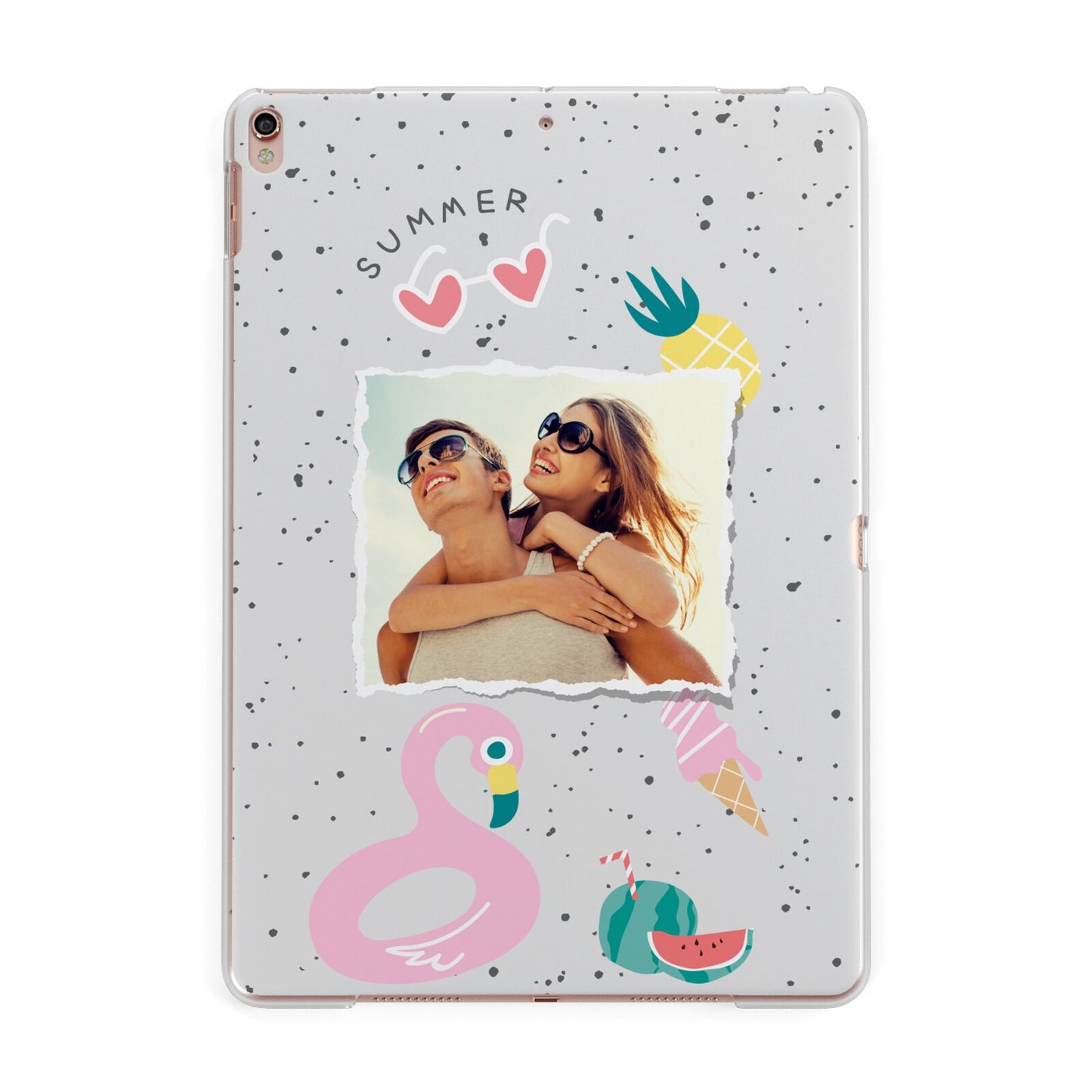 Summer Photo Personalised Apple iPad Rose Gold Case