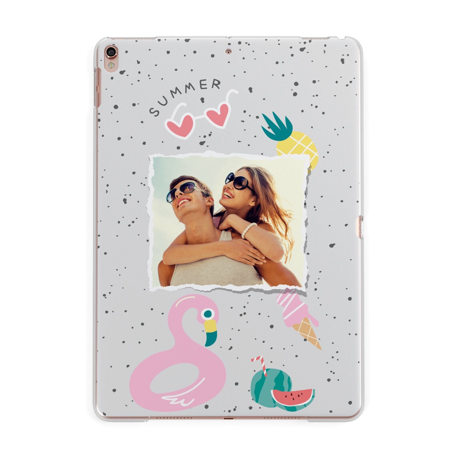 Summer Photo Personalised Apple iPad Rose Gold Case