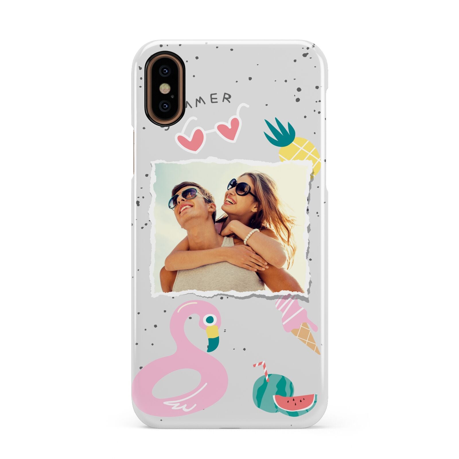 Summer Photo Personalised Apple iPhone XS 3D Snap Case