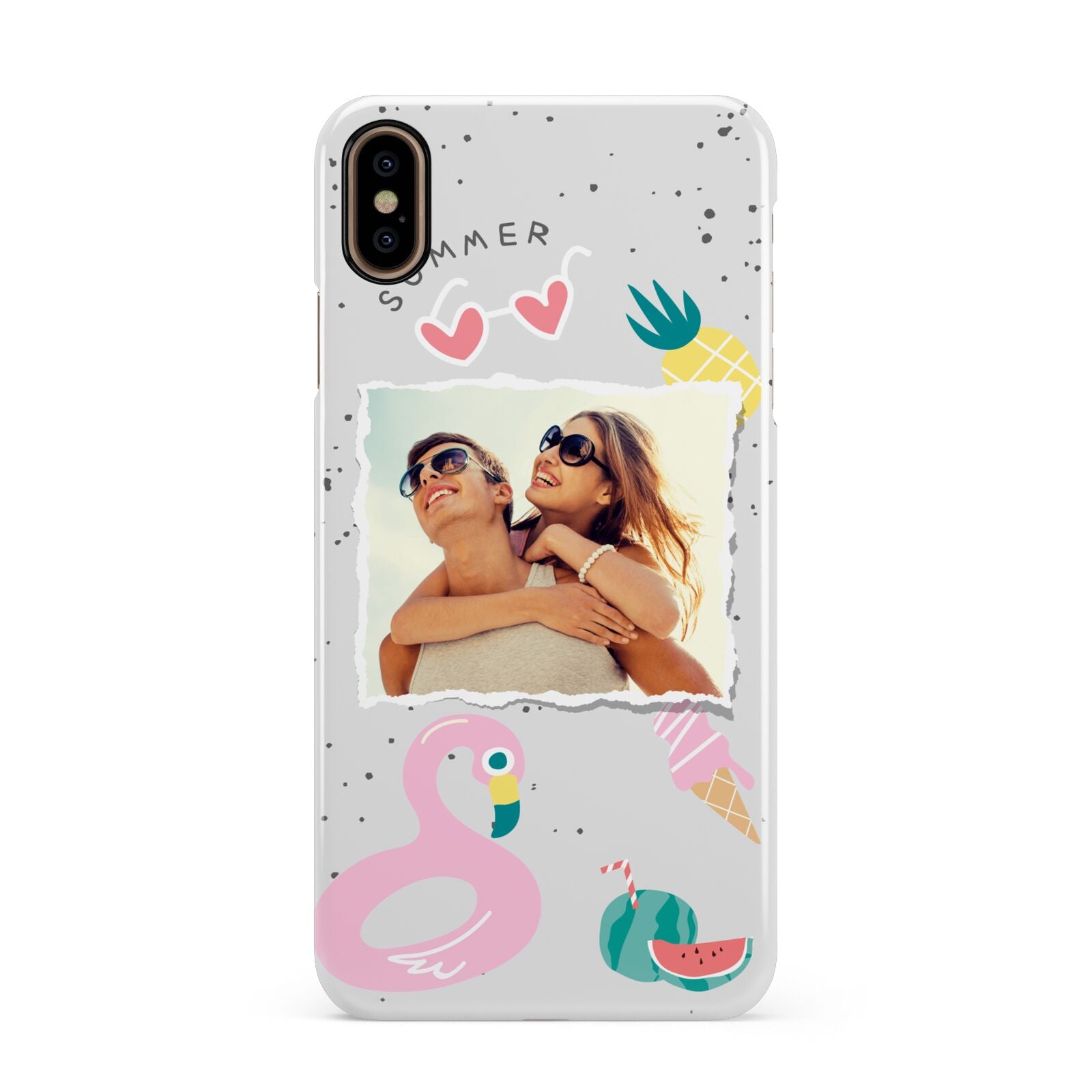 Summer Photo Personalised Apple iPhone Xs Max 3D Snap Case