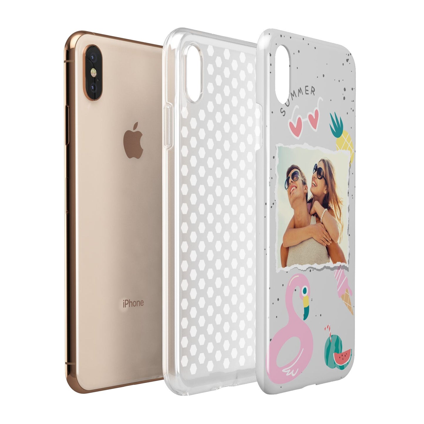Summer Photo Personalised Apple iPhone Xs Max 3D Tough Case Expanded View