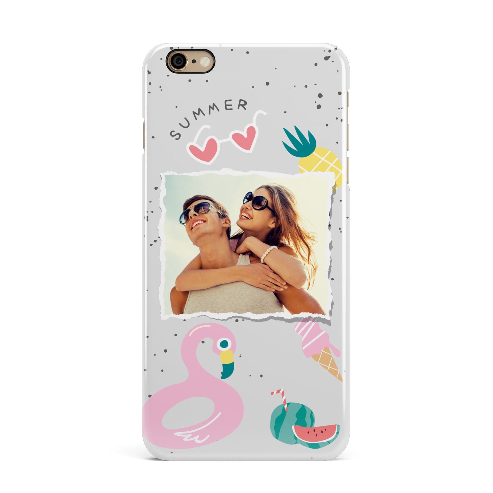 Summer Photo Personalised iPhone 6 Plus 3D Snap Case on Gold Phone