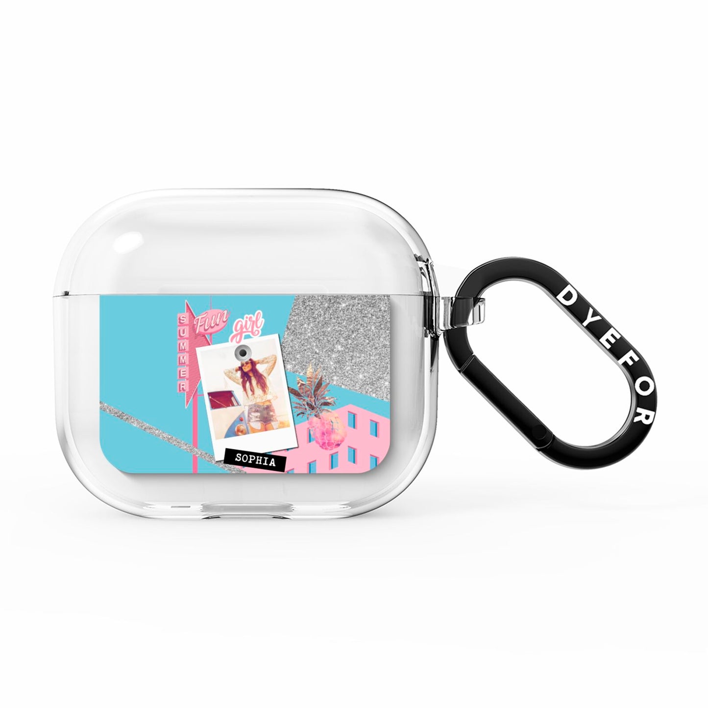 Summer Picture Collage Personalised AirPods Clear Case 3rd Gen