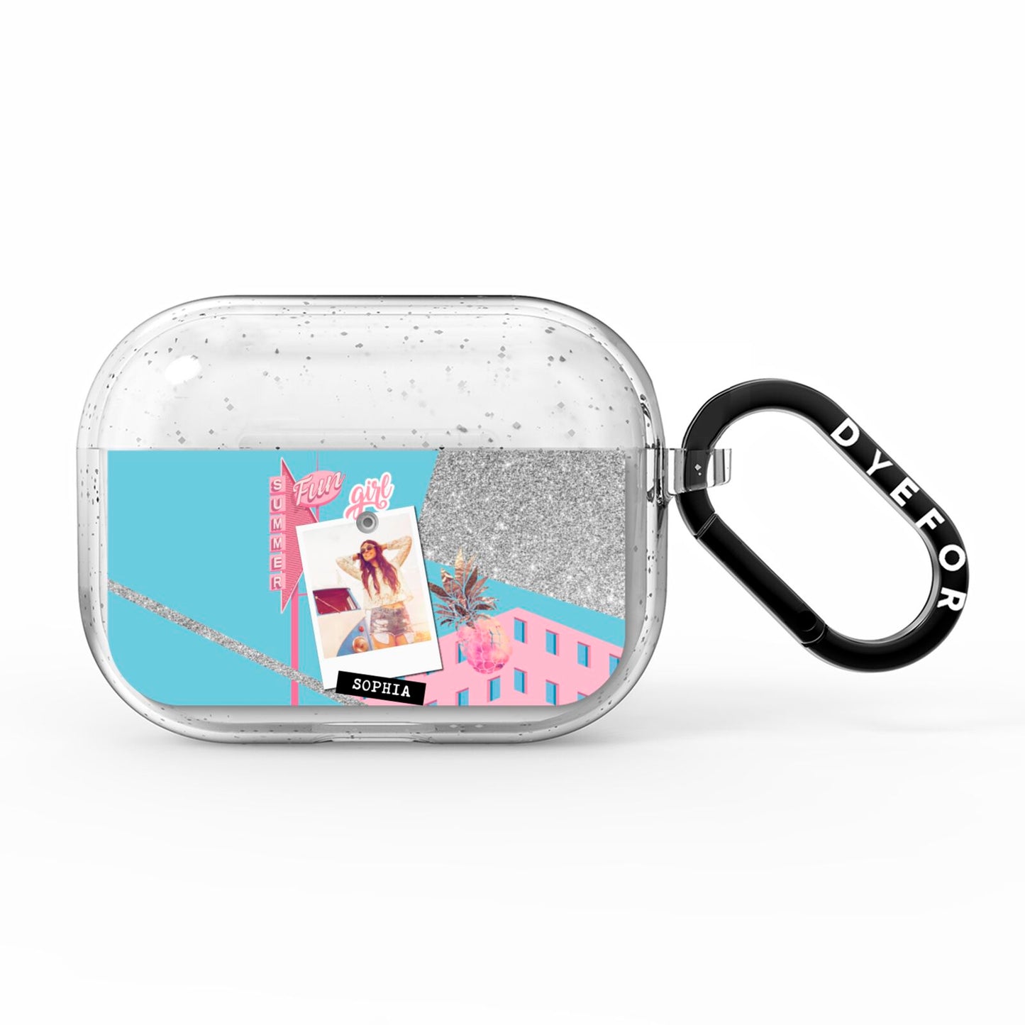 Summer Picture Collage Personalised AirPods Pro Glitter Case