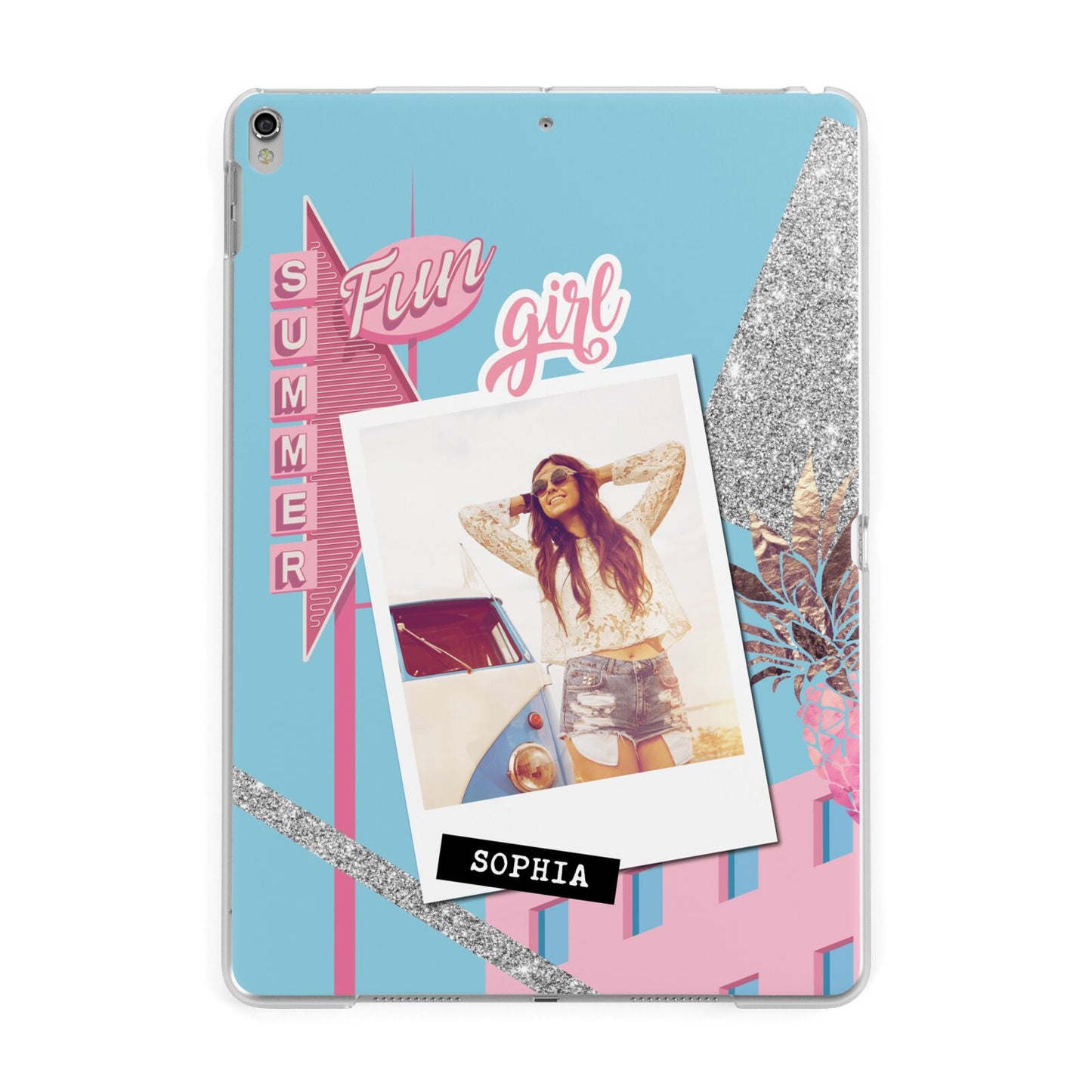 Summer Picture Collage Personalised Apple iPad Silver Case