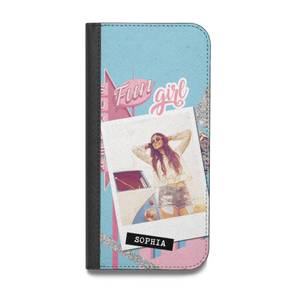 Summer Picture Collage Personalised Vegan Leather Flip Samsung Case