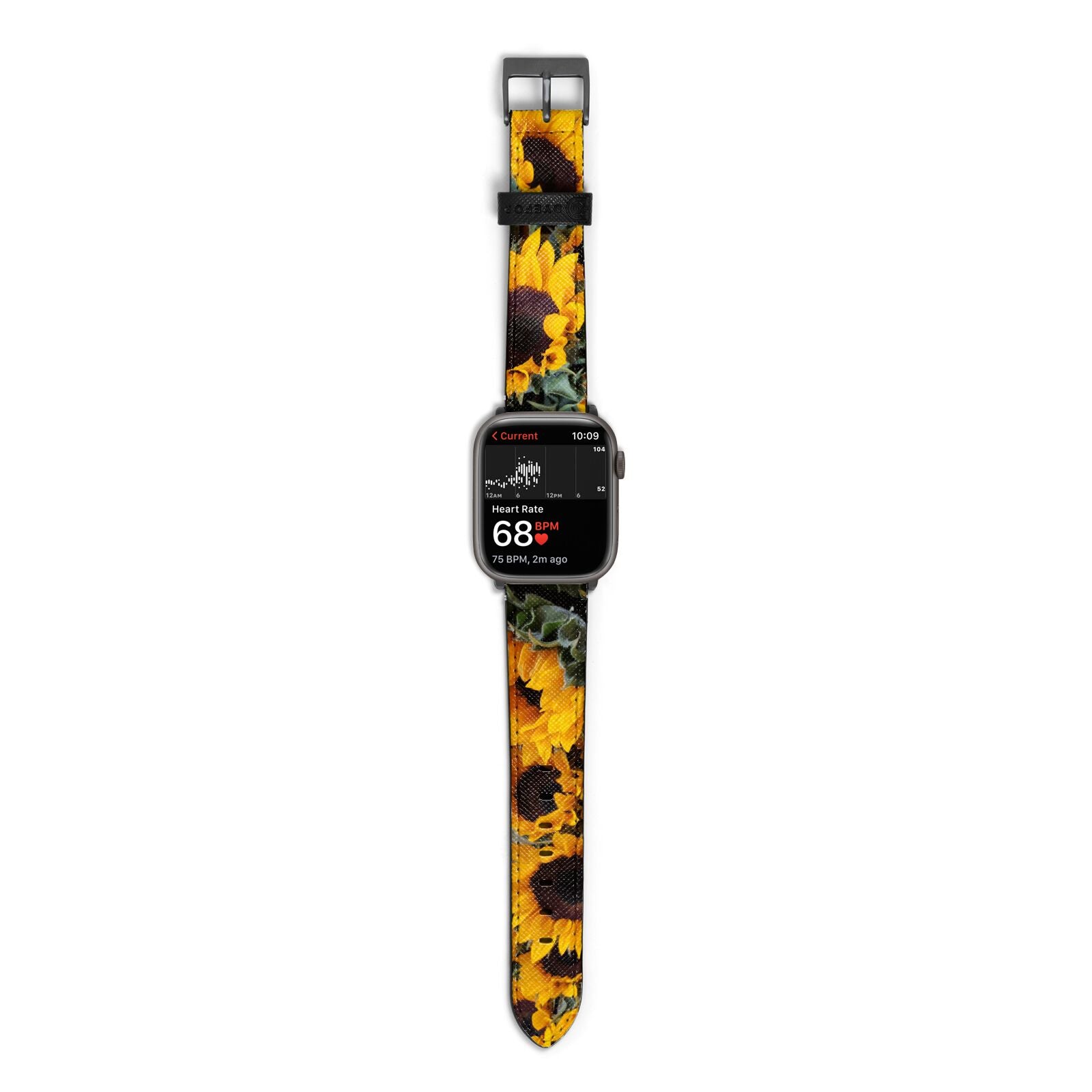 Sunflower Apple Watch Strap Size 38mm with Space Grey Hardware