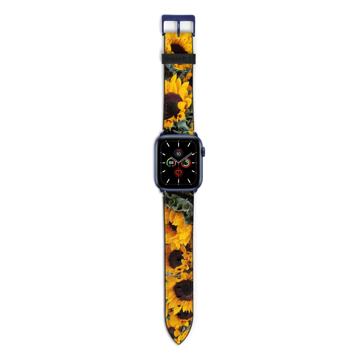 Sunflower Apple Watch Strap with Blue Hardware