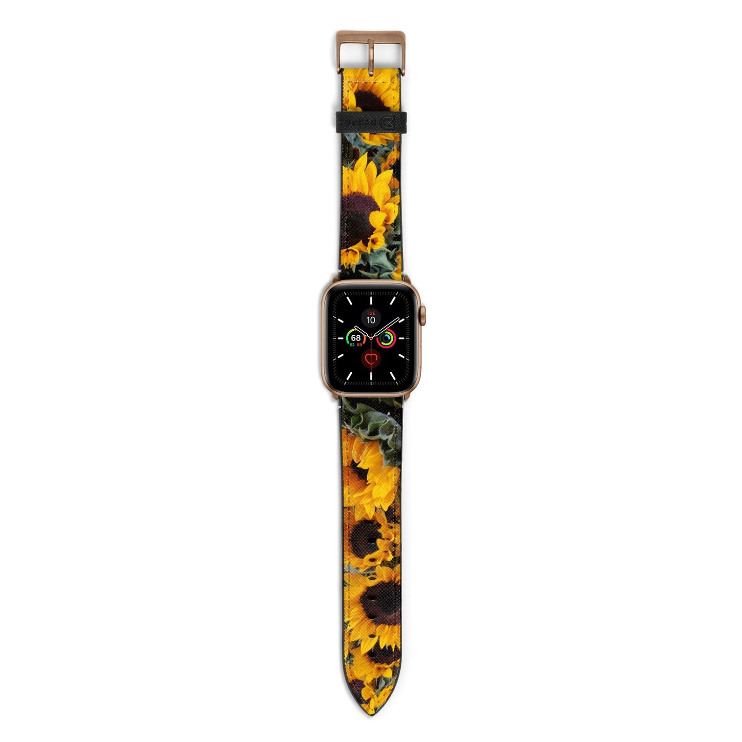 Sunflower Apple Watch Strap with Gold Hardware