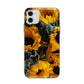 Sunflower Apple iPhone 11 in White with Bumper Case