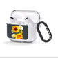 Sunflower Floral AirPods Clear Case 3rd Gen Side Image