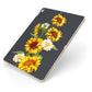 Sunflower Floral Apple iPad Case on Gold iPad Side View
