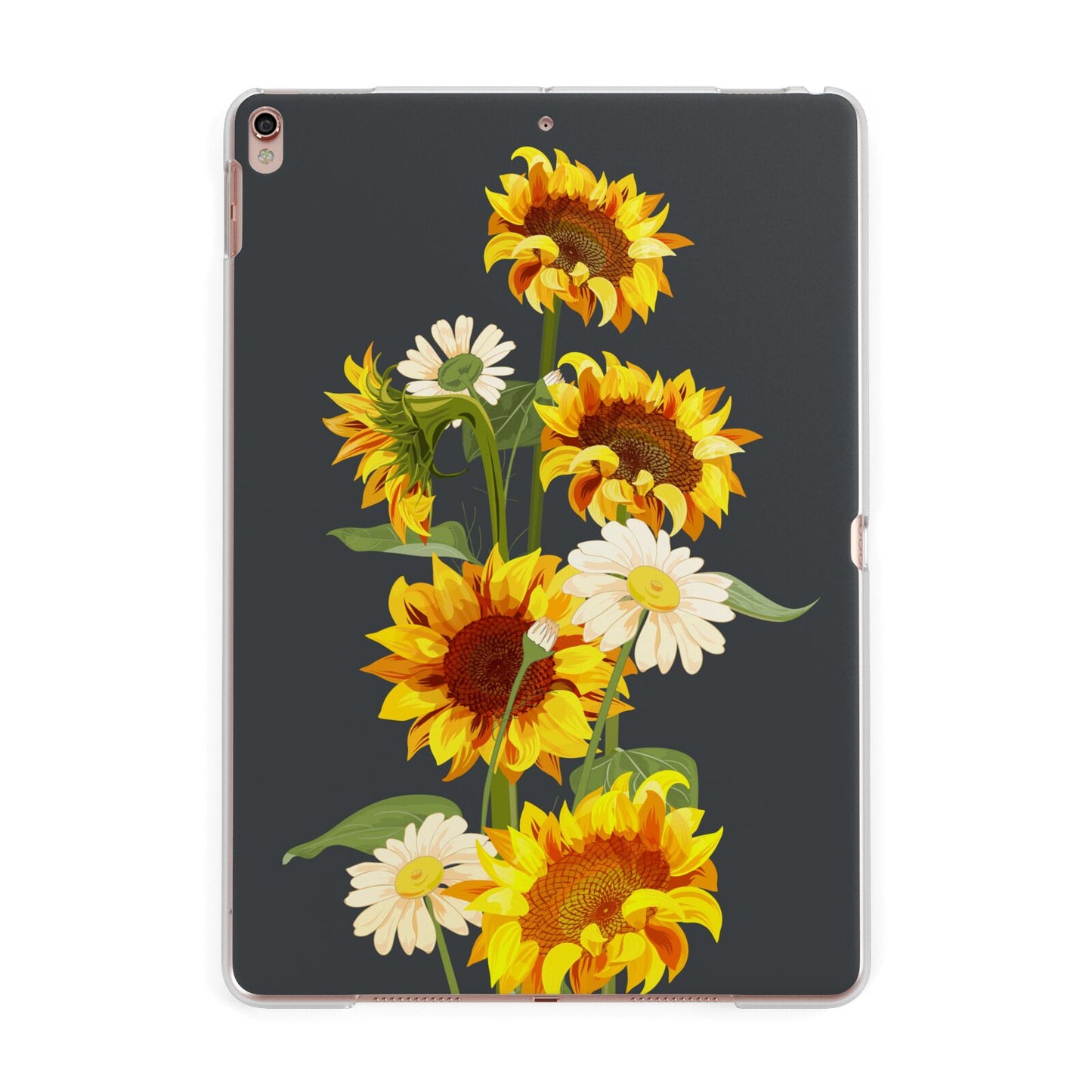 Sunflower Floral Apple iPad Rose Gold Case