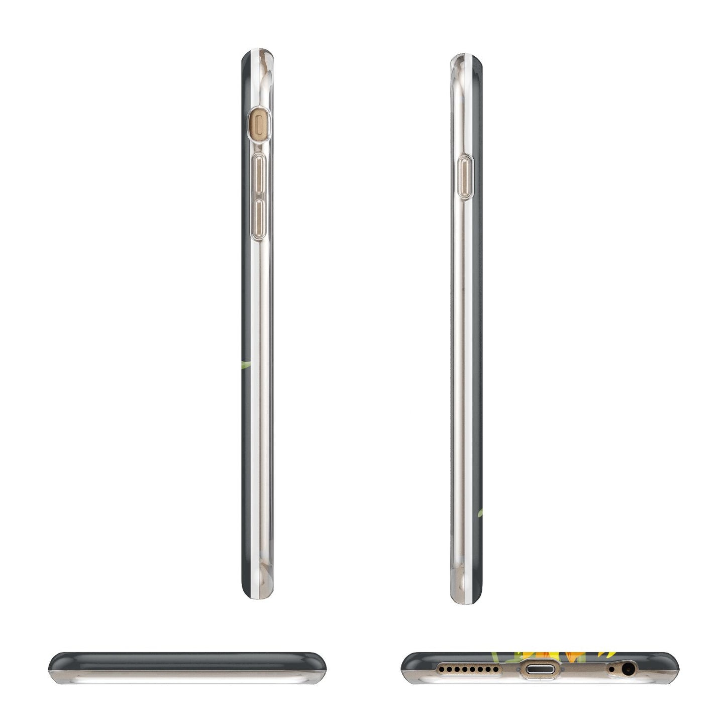 Sunflower Floral Apple iPhone 6 Plus 3D Wrap Tough Case Alternative Image Angles