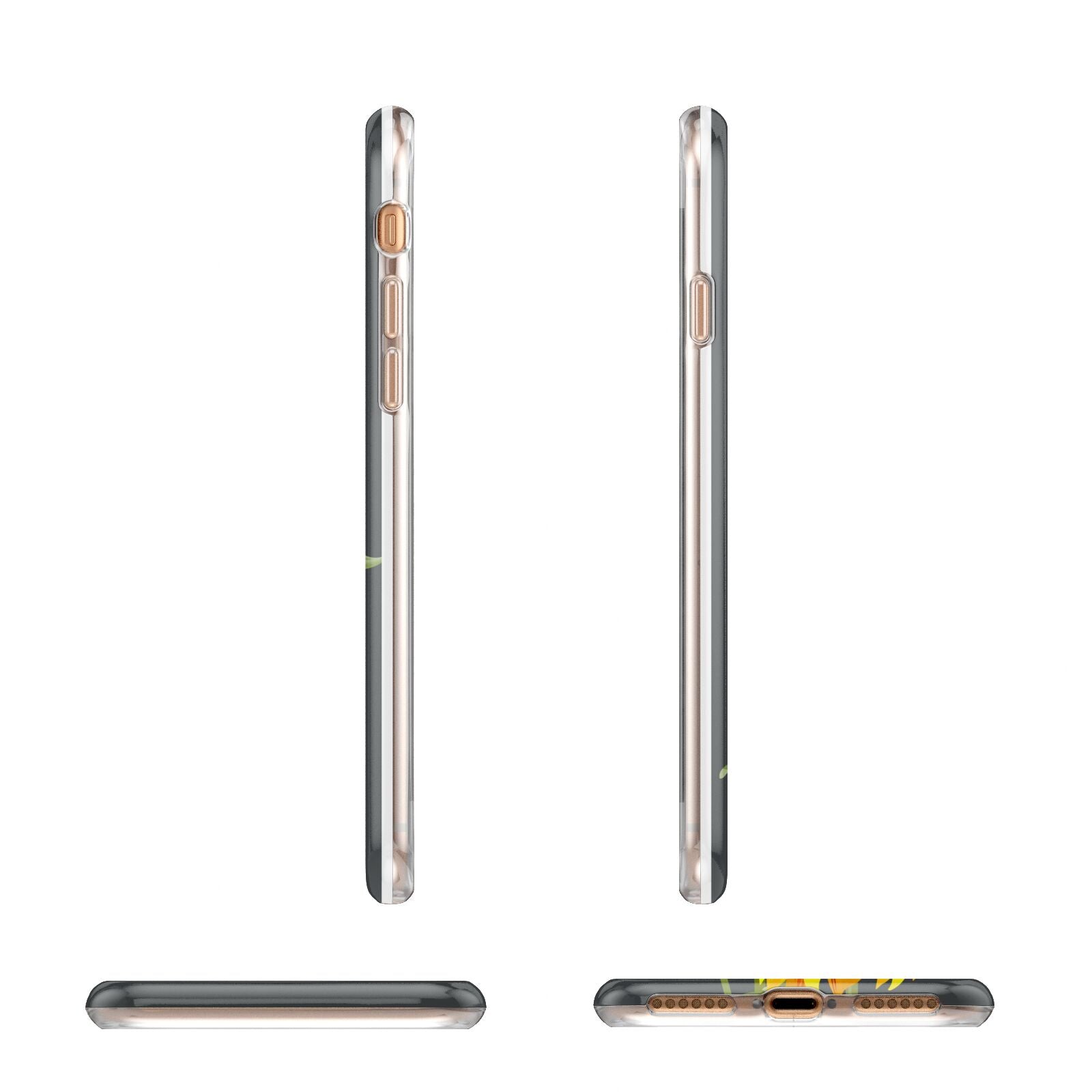 Sunflower Floral Apple iPhone 7 8 3D Wrap Tough Case Alternative Image Angles