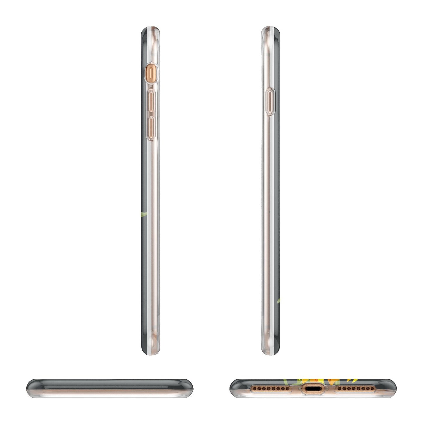 Sunflower Floral Apple iPhone 7 8 Plus 3D Wrap Tough Case Alternative Image Angles