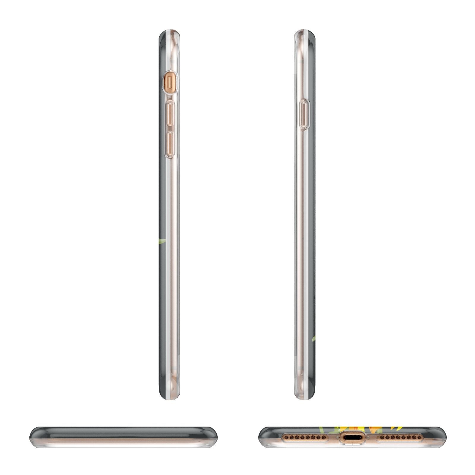 Sunflower Floral Apple iPhone 7 8 Plus 3D Wrap Tough Case Alternative Image Angles